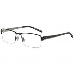 Morel Men's Eyeglasses Lightec 7132L 7132/L Half Rim Optical Frame - Black - Lens 56 Bridge 18 Temple 140mm