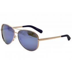 Michael Kors Women's Chelsea MK5004 MK/5004 Fashion Pilot Sunglasses - Rose Gold/Purple/Purple Mirror Polarized   100322 - Lens 59 Bridge 13 Temple 135mm