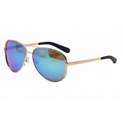 Michael Kors Women's Chelsea MK5004 MK/5004 Fashion Pilot Sunglasses - Rose Gold Pink/Blue Mirror   1003/25 - Lens 59 Bridge 13 Temple 135mm