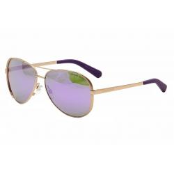 Michael Kors Women's Chelsea MK5004 MK/5004 Fashion Pilot Sunglasses - Rose Gold Pink/Purple Mirror   1003/4V - Lens 59 Bridge 13 Temple 135mm