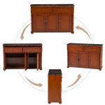 PHI VILLA Textilene Patio Dining Chair with Steel Frame, Set of 4 Set C