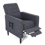 PHI VILLA Adjustable Living Room Fabric Upholstered Recliner Sofa Lounge Chair Grey