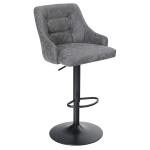 PHI VILLA PU Leather Adjustable Counter Height Swivel Kitchen Bar Stool, 1 PCS "L" / Grey