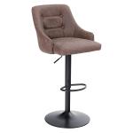 PHI VILLA PU Leather Adjustable Counter Height Swivel Kitchen Bar Stool, 1 PCS "L" / Brown