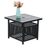 PHI VILLA Outdoor Bistro Table with Umbrella Hole