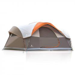 ALPHA CAMP 8 Person Dome Family Camping Tent Orange