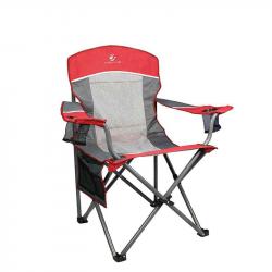 Alpha Camp Oversized Mesh Camping Chair Support 350lbs Red Grey