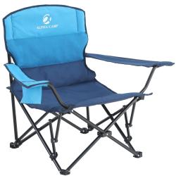 ALPHA CAMP Oversized Portable Camping Chair with Cup Holder Heavy Duty Support 300 LBS/ 450 LBS Single