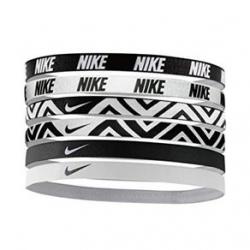 Nike Printed Headbands Assorted - 6 Pack - Women's White / White / Black One Size 6 Pack