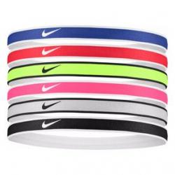 Nike Swoosh Sport Headband - Women's University Red / Game Royal / Volt One Size 6 Pack