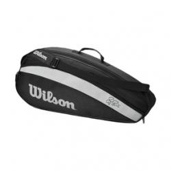 Wilson Fed Team 3 Pack Tennis Bag Black One Size