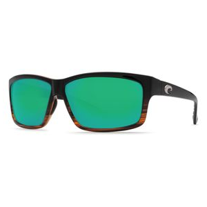 Costa Del Mar Cut Sunglasses - Men's Coconut Fade / Green Mirror 580G Polarized