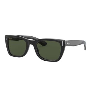 Ray-Ban Caribbean Sunglasses Shiny Black / Green Non Polarized