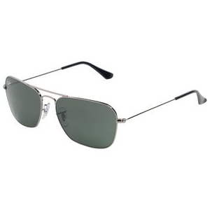 Ray-Ban Caravan Sunglasses Gunmetal / Green / 55 Polarized
