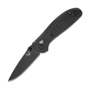 Benchmade Mini Griptilian Folding Knife Black Combo Blade / Black Nylon BLACK CPM-S30V STUD