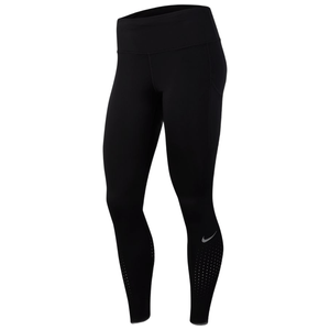 Nike Epic Luxe Mid-rise Pocket Leggings - Women's Black / Reflective Silver S 22" Inseam