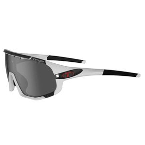 Tifosi Sledge Interchangeable Sunglasses Matte White / Smoke Charcoal Polarized