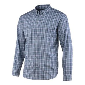 HUK Tide Point Woven Plaid Long Sleeve - Men's Sargasso Sea M