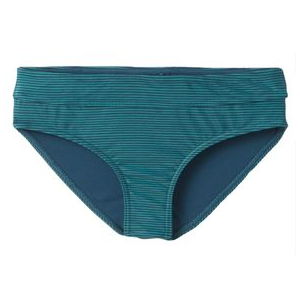 prAna Ramba Full Coverage Bikini Bottom - Women's Atlantic Wabi Stripe L