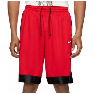 Nike Dri-fit Elite Stripe Basketball Short - Men's University Red / Black / White S Regular
