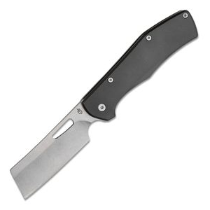Gerber FlatIron Cleaver Folding Knife Aluminum Stonewash 7Cr17MoV Non-Serrated