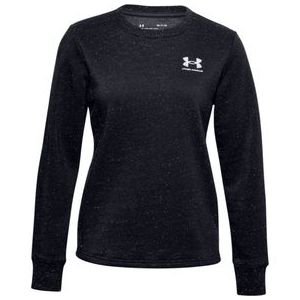Under Armour UA Rival Fleece Low Cut Crew Sweatshirt - Women's Black / White L