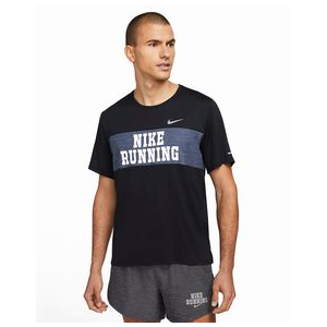 Nike Dri-FIT Miler Heritage Running Shirt - Men's Black / White XXL