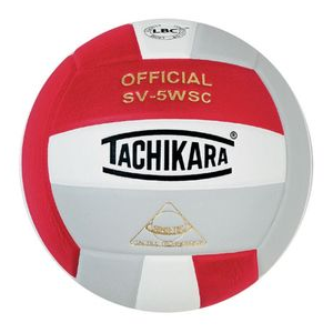 Tachikara SV5WSC Volleyball Scarlet / White / Slate Gray