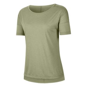 Nike Yoga Short-sleeve Top - Women's Celadon / Heather / Olive Aura XS