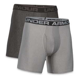 Under Armour Original Series Boxerjock - Men's (2 Pack) Carbon Heather / True Grey XXL 6" Inseam
