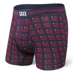 Saxx Vibe Super-Soft Boxer Brief - Men's Navy American Spirit S 5" Inseam