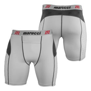 Marucci Elite Padded Slider Shorts with Cup - Youth White S