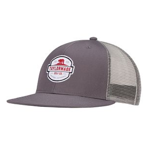 TaylorMade California Trucker Flatbill Hat Gray One Size