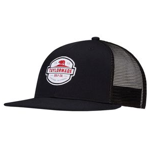 TaylorMade California Trucker Flatbill Hat Black One Size