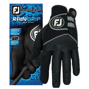 FootJoy Rain Grip Golf Glove - Men's BLACK M/L Pair