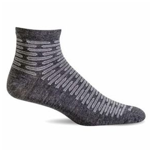 Sockwell Plantar Ease Quarter Compression Sock - Men's CHARCOAL M/L