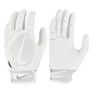 Nike Alpha Huarache Edge Baseball Batting Gloves - Kids' White / White / White / White M
