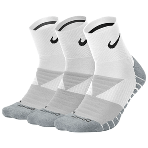 Nike Everyday Max Cushioned Training Ankle Socks - 3 Pack White / Green / Blue L