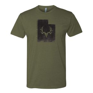 Muley Freak Mule Deer Utah T-Shirt - Men's Olive Drab Green L