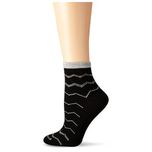 Sockwell Plantar Ease Quarter Frim Compression Socks - Women's BLACK M/L