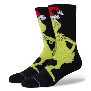 Stance Mr. Grinch Crew Sock BLACK L