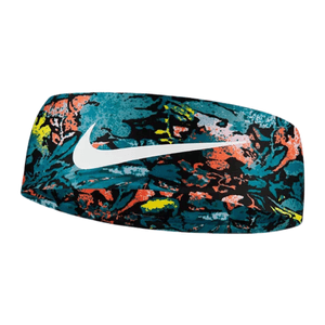 Nike Printed Fury 2.0 Headband Black / Bright Mango / White One Size