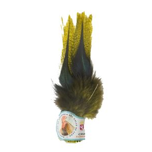 Hareline Dubbin COQ De Leon UV2 Perdigon Fire Tail Feathers Fl Yellow