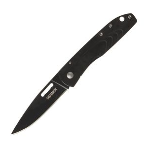 Gerber STL 2.0 Fine Edge Knife Black Black 440A Non-Serrated