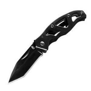 Gerber Paraframe Mini Tanto Knife Black Black Non-Serrated