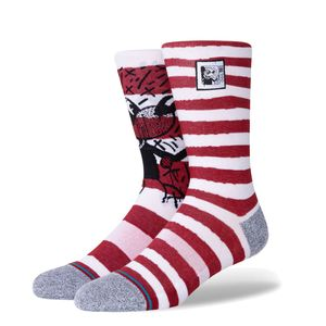Stance Mickey Haring Mix Sock - Youth RED M