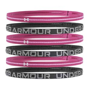 Under Armour Heathered Mini Headband 6 pack - Women's Pink Quartz / Black / Stellar Pink One Size 6 Pack