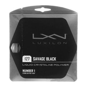 Luxilon Savage Black 127 Tennis String BLACK 16 Gauge 127