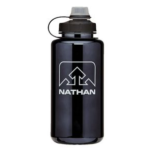 NATHAN Bigshot 1 Liter Hydration Water Bottle Black White 1L