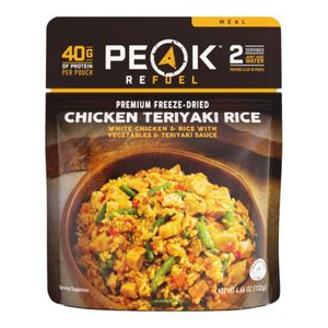 Peak Refuel Chicken Teriyaki Rice Freeze Dried Meal Chicken Teriyaki 2 Serving